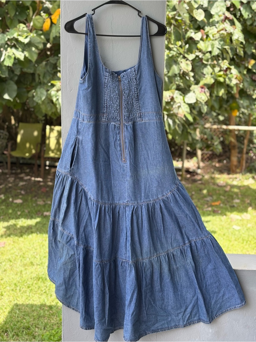 Blue Denim Tiered Sundress - Picture 3 of 8